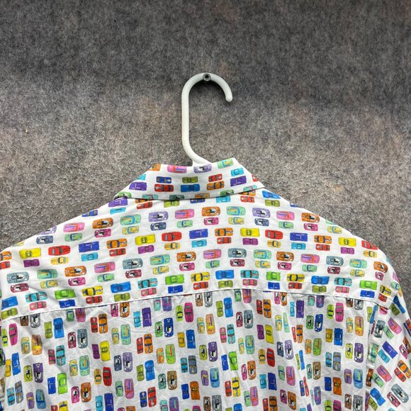 Bugatchi Shirt Mens Large Multicolor Button Down Long Sleeve Cars Pattern AOP - Picture 11 of 12